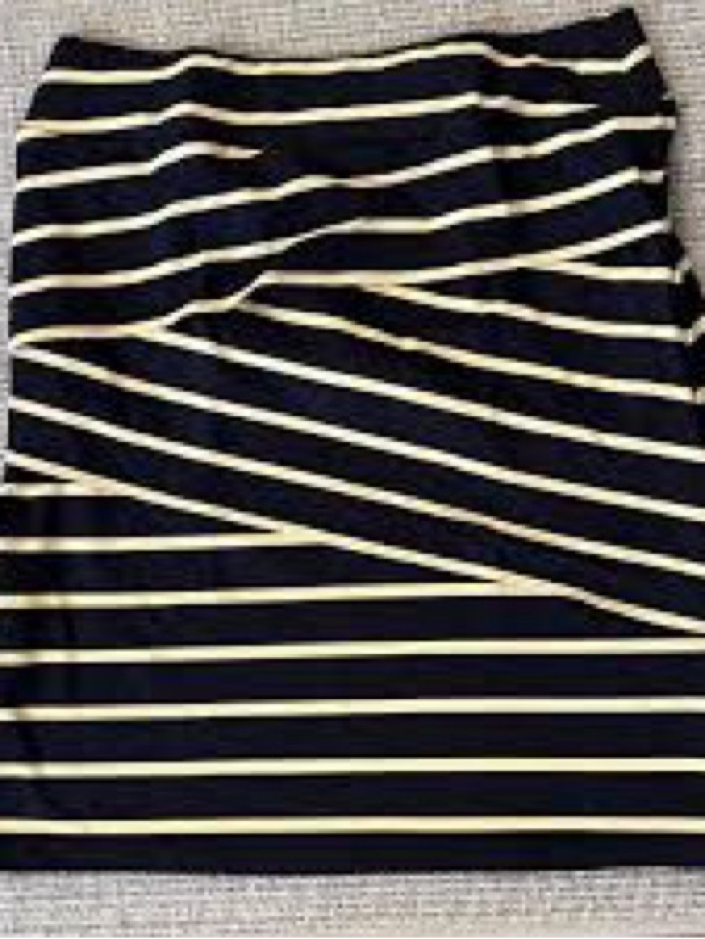 J. McLaughlin Striped Black and Cream Midi Women’s Skirt Size S